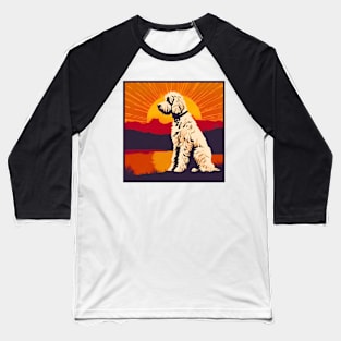 Goldendoodle on Vintage Sunset Baseball T-Shirt